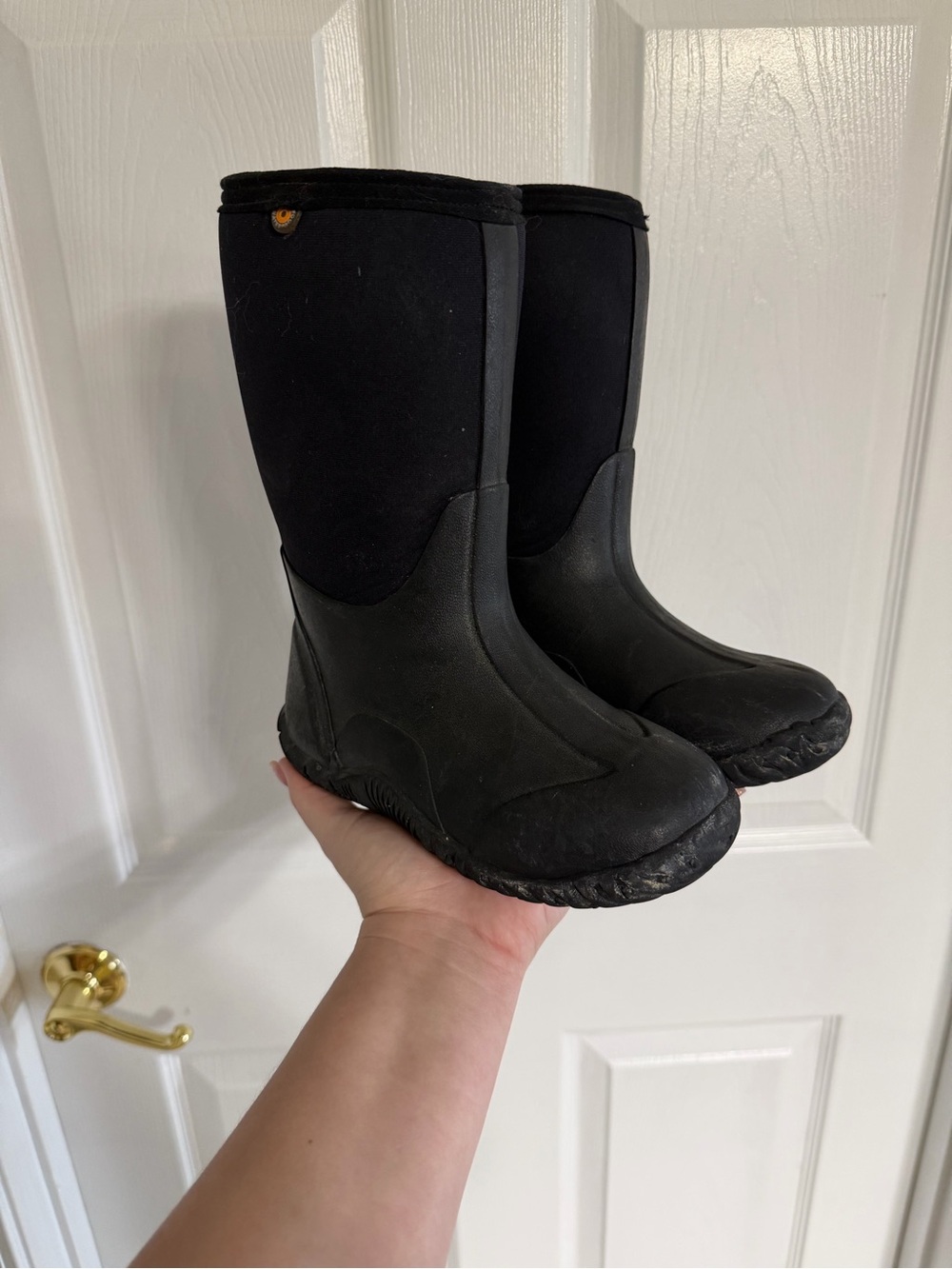 Bogs Kids Black Waterproof Mid-Calf Boot